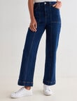 Denim Republic Utility Jean High Rise Wide Leg , Indigo product photo