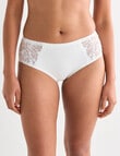 Lyric Juliet Laser Lace Boyleg Brief, White product photo