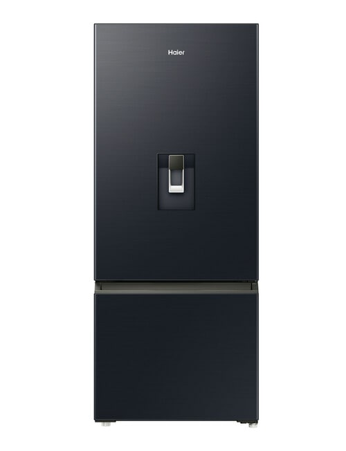 Haier 431L Bottom Mount Fridge Freezer with Water Dispenser Black HRF420BHC