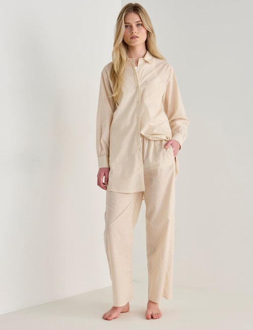 Mineral Sleep Stripe Pant, Sand product photo View 07 L