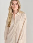 Mineral Sleep Stripe Nightshirt, Sand product photo View 05 S