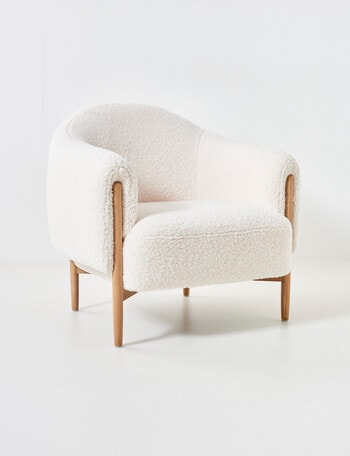 LUCA Seville Fabric Chair, Sherpa Cream product photo