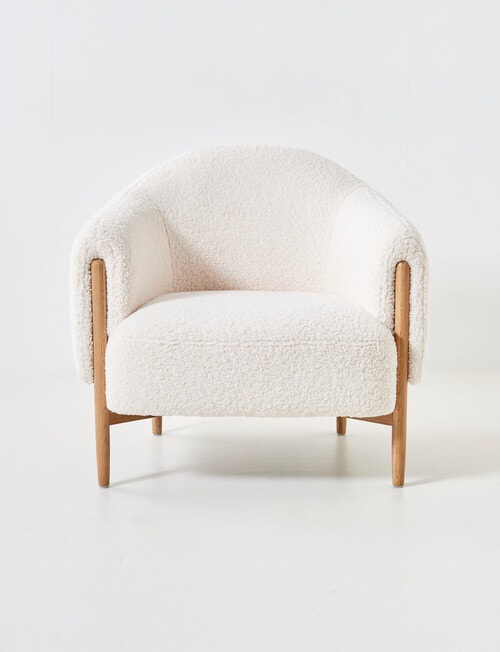 LUCA Seville Fabric Chair, Sherpa Cream product photo View 03 L