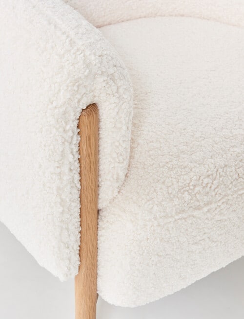 LUCA Seville Fabric Chair, Sherpa Cream product photo View 05 L