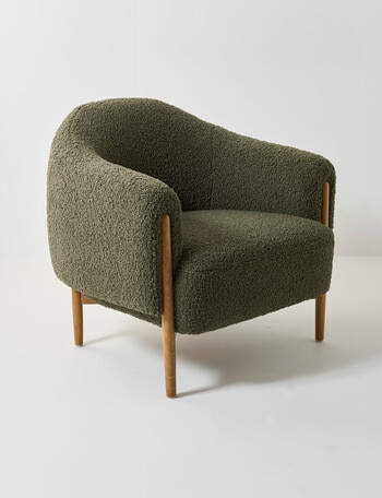 LUCA Seville Fabric Chair, Sherpa Green product photo