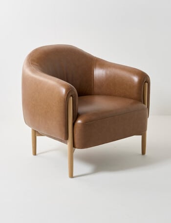 LUCA Seville Leather Chair, Bark product photo