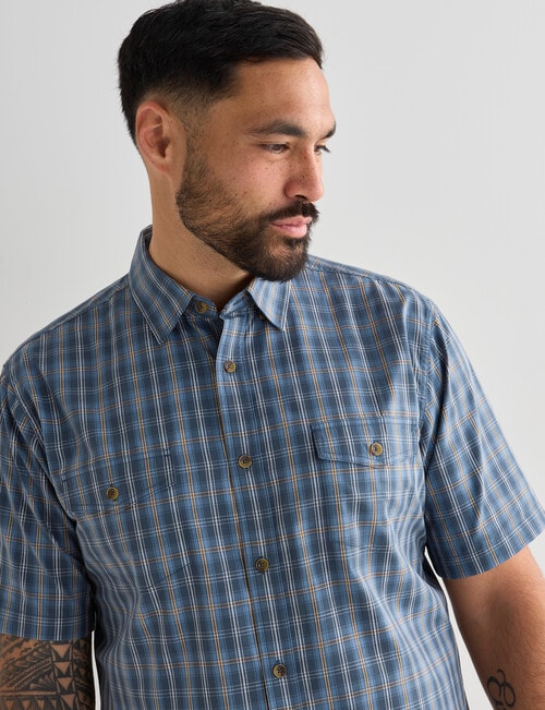 Kauri Trail Cooper Short Sleeve Shirt, Blue product photo