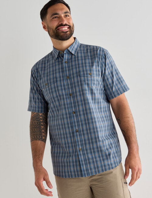 Kauri Trail Cooper Short Sleeve Shirt, Blue product photo View 05 L