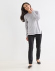 Ella J Sparkly Star Crewneck Jumper, Grey Marle product photo View 03 S