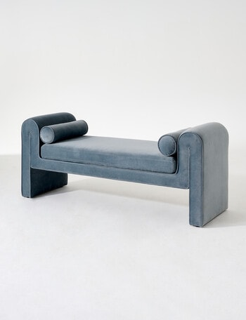 LUCA Soho Bench, Deluxe Velvet Sky Blue product photo