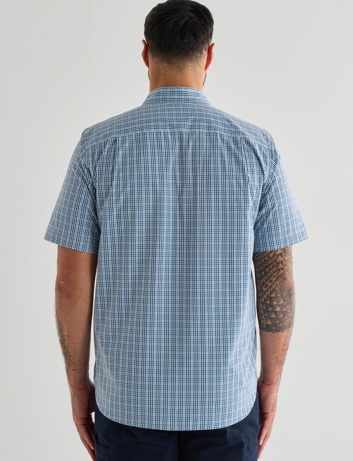 Line 7 Walter Short Sleeve Shirt, Teal product photo View 02 L