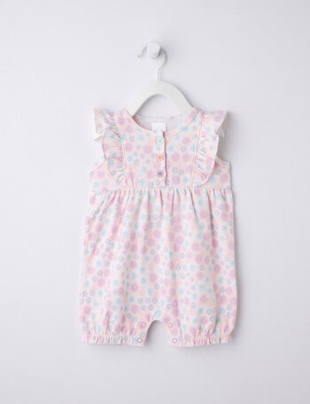 Teeny Weeny Candy Daisy Romper, Pink product photo