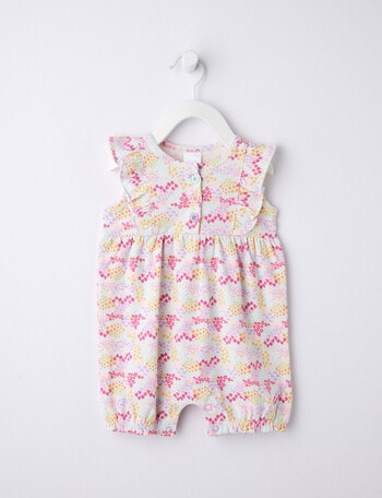 Teeny Weeny Ditsy Flower Romper, Pink product photo
