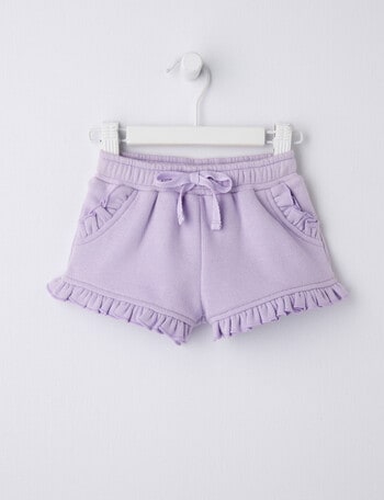 Teeny Weeny Frill Terry Shorts, Lilac product photo