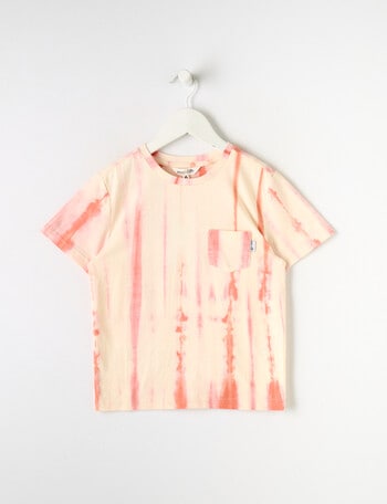 Mac & Ellie Tie Dye Short Sleeve Tee, Red product photo