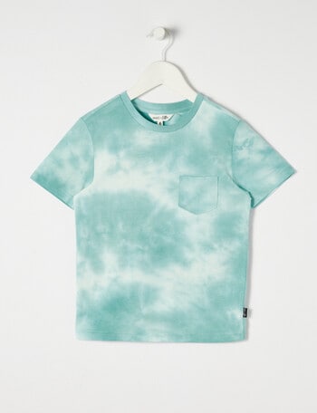 Mac & Ellie Tie Dye Short Sleeve Tee, Aqua product photo