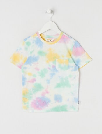 Mac & Ellie Tie Dye Short Sleeve Tee, Pink product photo