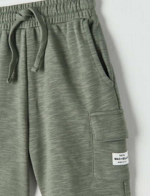 Mac & Ellie Knit Cargo Short, Dark Khaki product photo View 02 L