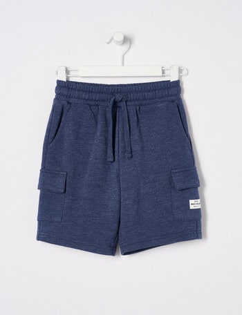 Mac & Ellie Knit Cargo Short, Denim Marle product photo