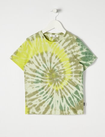 Mac & Ellie Tie Dye Short Sleeve Tee, Green product photo