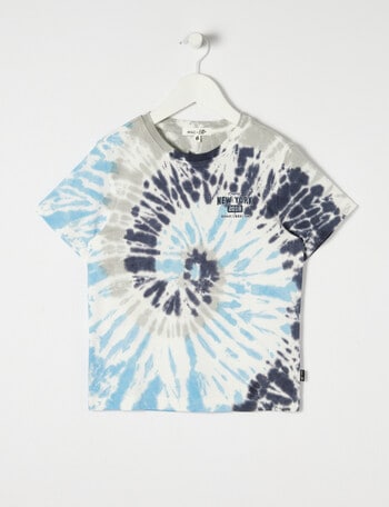 Mac & Ellie Printed Tie Dye Short Sleeve Tee, Blue product photo