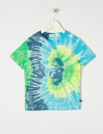 Mac & Ellie Tie Dye Short Sleeve Tee, Green product photo