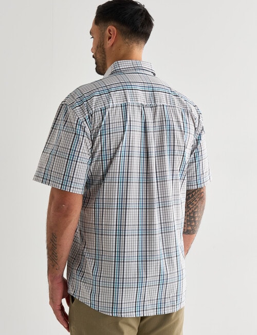 Logan Leminos Short Sleeve Shirt, Blue & Grey product photo View 02 L