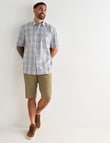 Logan Leminos Short Sleeve Shirt, Blue & Grey product photo View 03 S