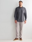 Logan Max Long Sleeve Shirt, Charcoal product photo View 03 S