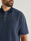 Logan Brandon Short Sleeve Polo Shirt, Navy product photo View 04 S