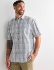 Logan Leminos Short Sleeve Shirt, Blue & Grey product photo