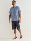 Line 7 Jace Short Sleeve Shirt, Navy product photo View 03 S