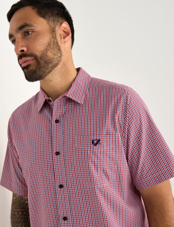 Line 7 Archie Short Sleeve Shirt, Red product photo