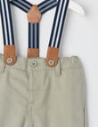 Teeny Weeny All Dressed Up Shorts with Braces, Olive product photo View 03 S