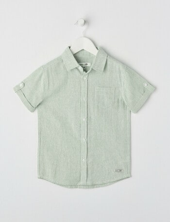 Mac & Ellie Textured Short Sleeve Shirt, Mint product photo