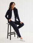 Ella J Textured Zip Cardigan, Navy product photo View 03 S