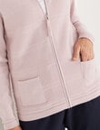 Ella J Textured Zip Cardigan, Pale Pink product photo View 04 S