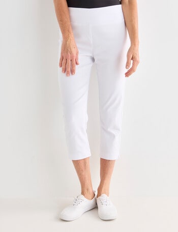 Ella J Bengaline Classic Crop, White product photo