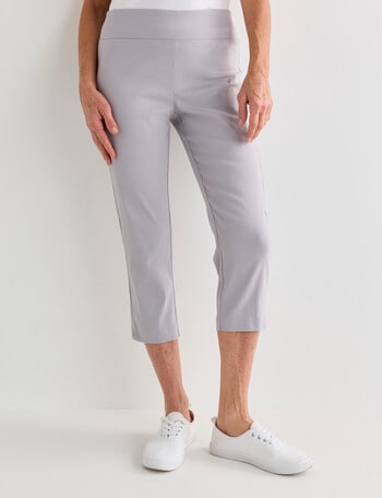 Ella J Bengaline Classic Crop Pant, Stone product photo