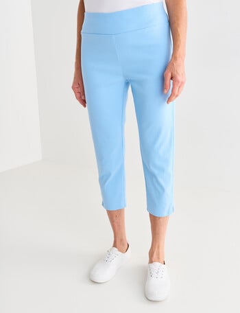 Ella J Bengaline Classic Crop Pant, Pale Blue product photo