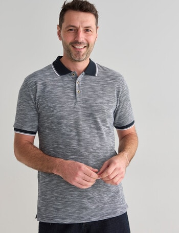 Chisel Tipped Polo Shirt, Charcoal product photo