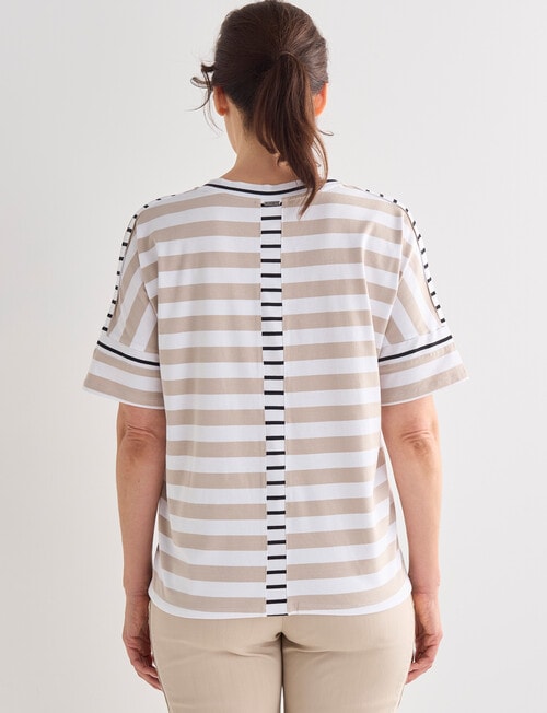 Line 7 Crew Panelled Tee, Sand product photo View 02 L