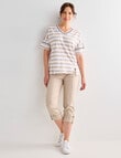 Line 7 Crew Panelled Tee, Sand product photo View 03 S