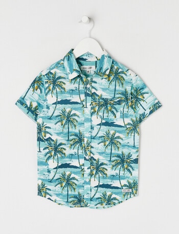 Mac & Ellie Tropic Short Sleeve Shirt, Seafoam product photo