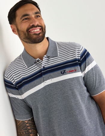Line 7 Short Sleeve Polo Shirt, Grey product photo