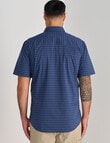 Kauri Trail Base Stretch Short Sleeve Shirt, Denim Blue product photo View 02 S