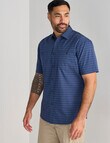 Kauri Trail Base Stretch Short Sleeve Shirt, Denim Blue product photo View 05 S