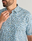 Kauri Trail Print Short Sleeve Shirt, Sage product photo View 04 S