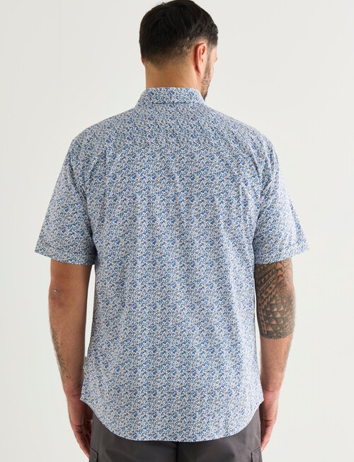 Kauri Trail Print Short Sleeve Shirt, White product photo View 02 L