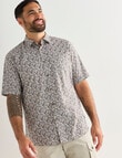 Kauri Trail Print Short Sleeve Shirt, Brown product photo